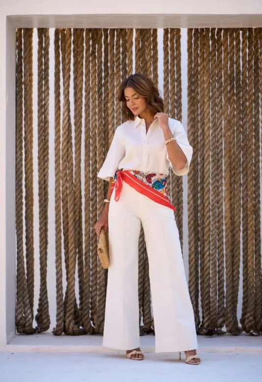 Contra Sensura - Tailored Linen Crop Top