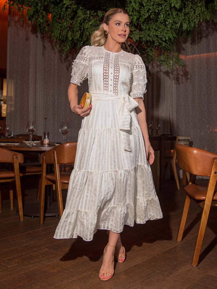 Luzia Fazzolli - Vestido Compose de Chiffon