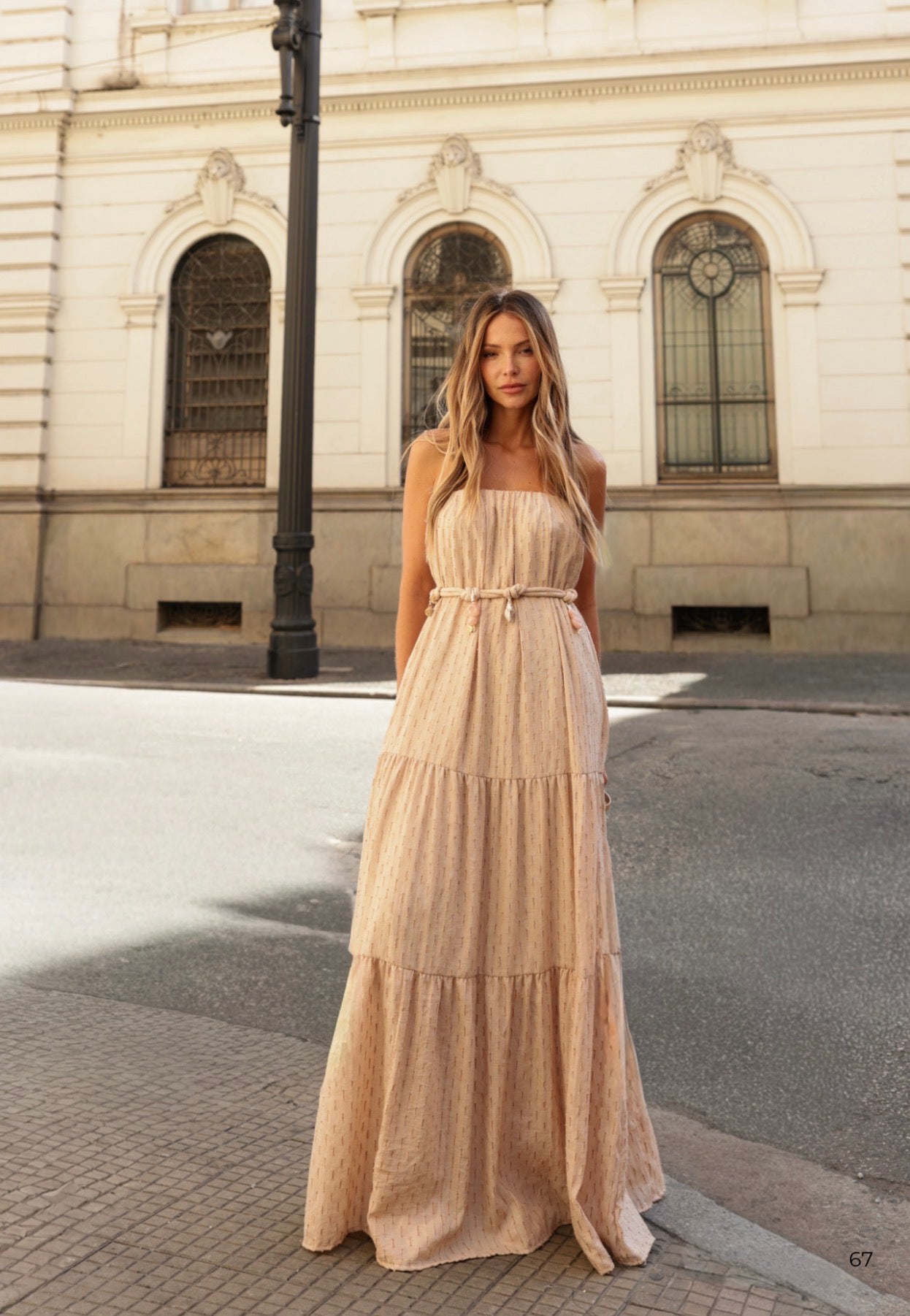 La Chocole - Long Strapless Voile Dress