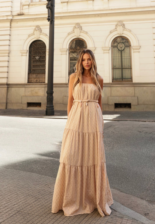 La Chocole - Long Strapless Voile Dress