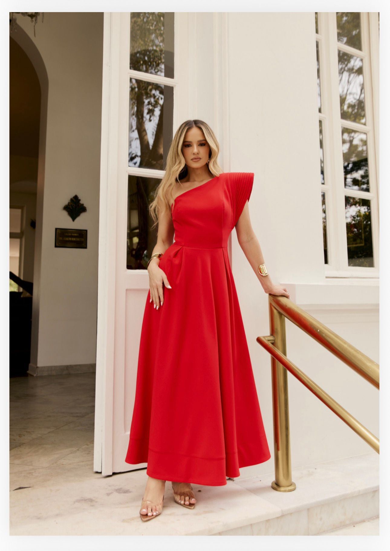 Closet Deluxe - One-Shoulder Midi Dress