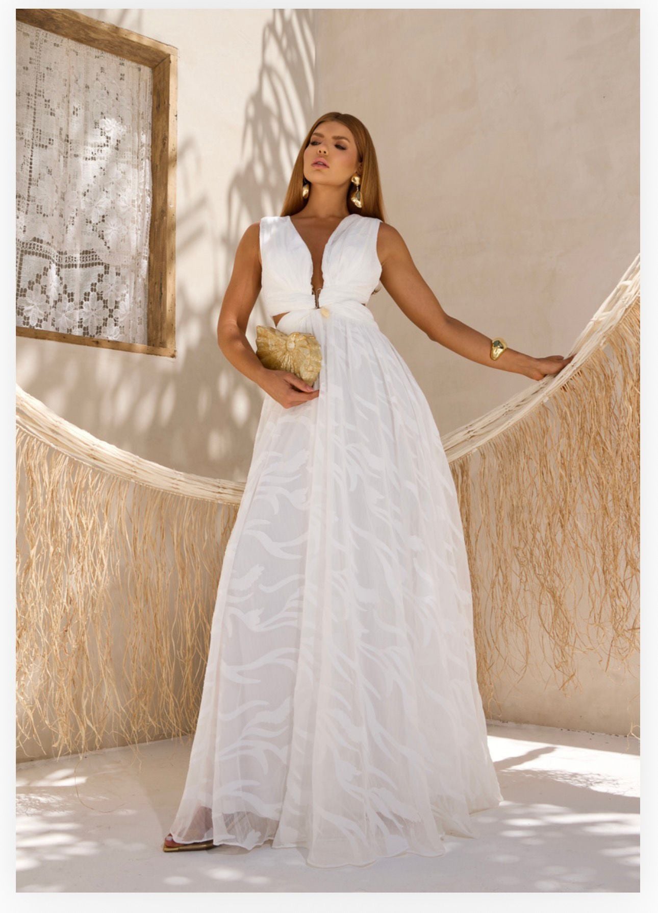 Closet Deluxe - Jacquard Chiffon Dress