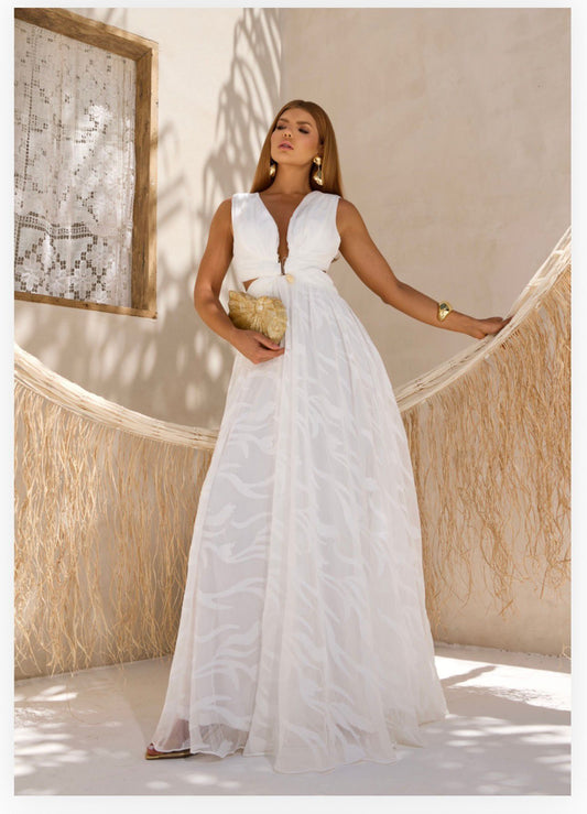 Closet Deluxe - Jacquard Chiffon Dress