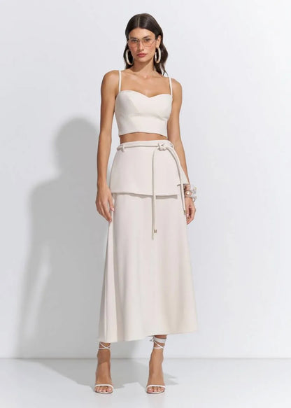 Lore - Zurich Crepe  Top and Midi Skirt Set