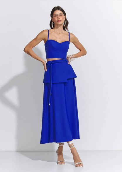 Lore - Zurich Crepe  Top and Midi Skirt Set