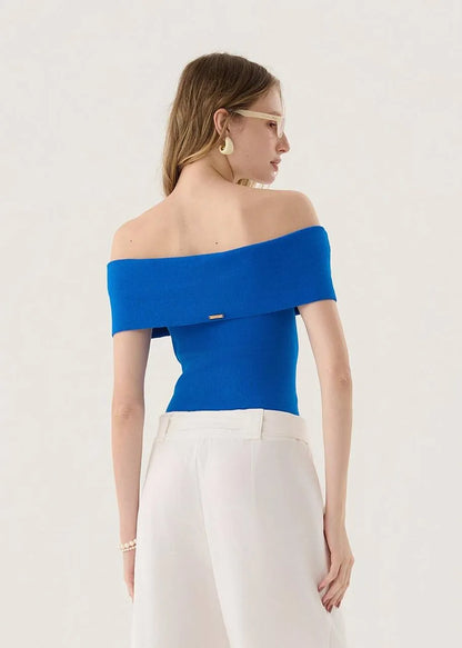 Lore - Off-the-shoulder knit blouse