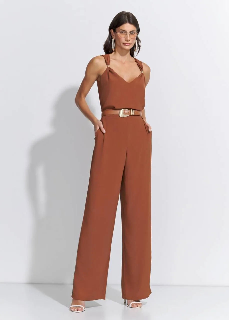 Lore - Conjunto Blusa com Alças de Crepe