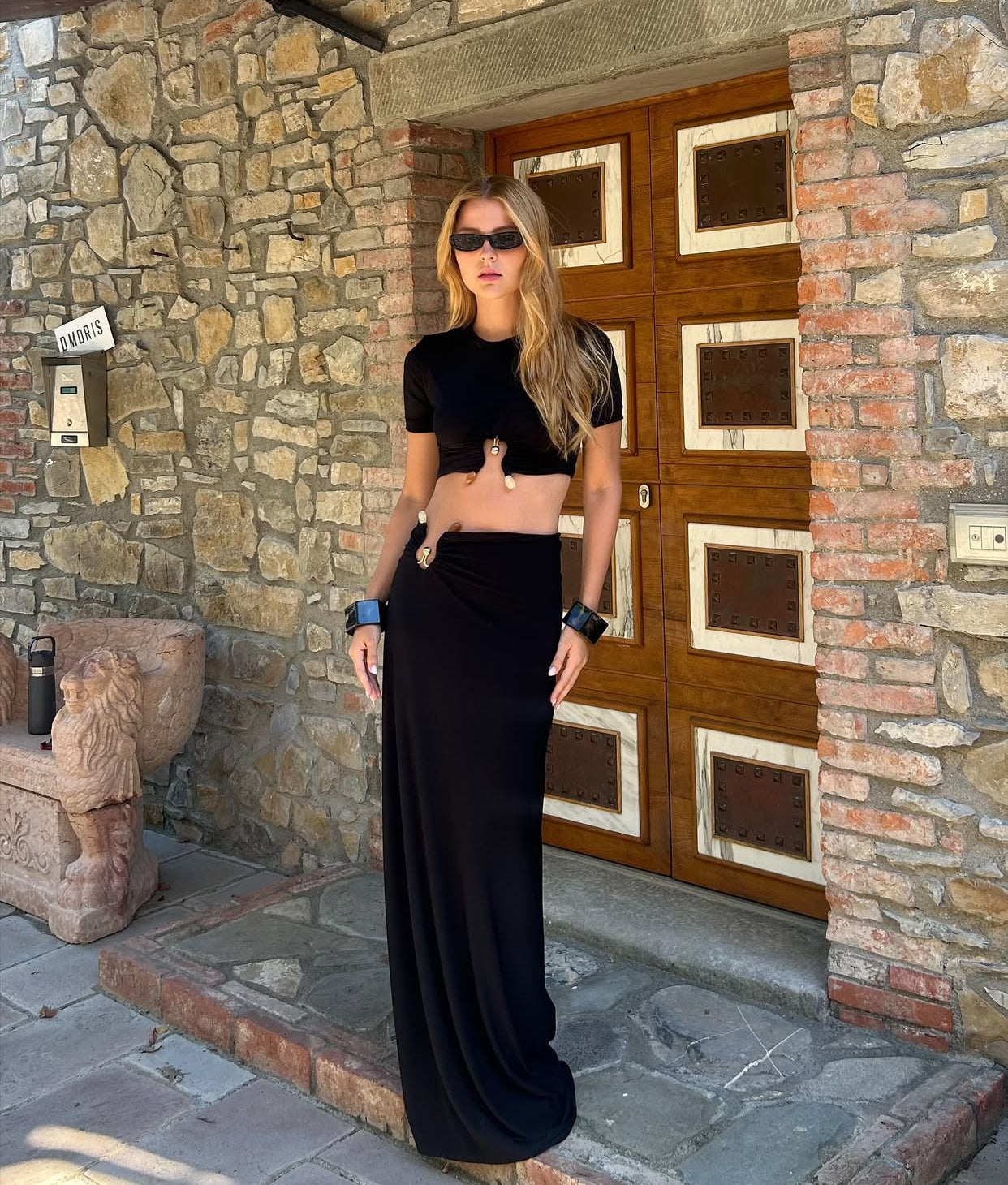 Lore - Top and Long Skirt Set with Detail