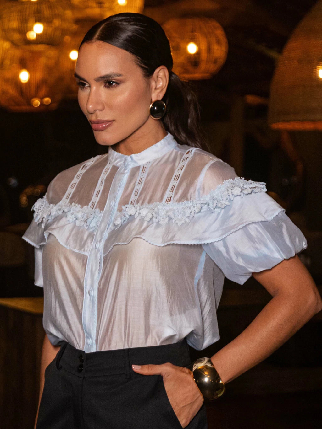 Luzia Fazzolli - Camisa de Organza de Liocel