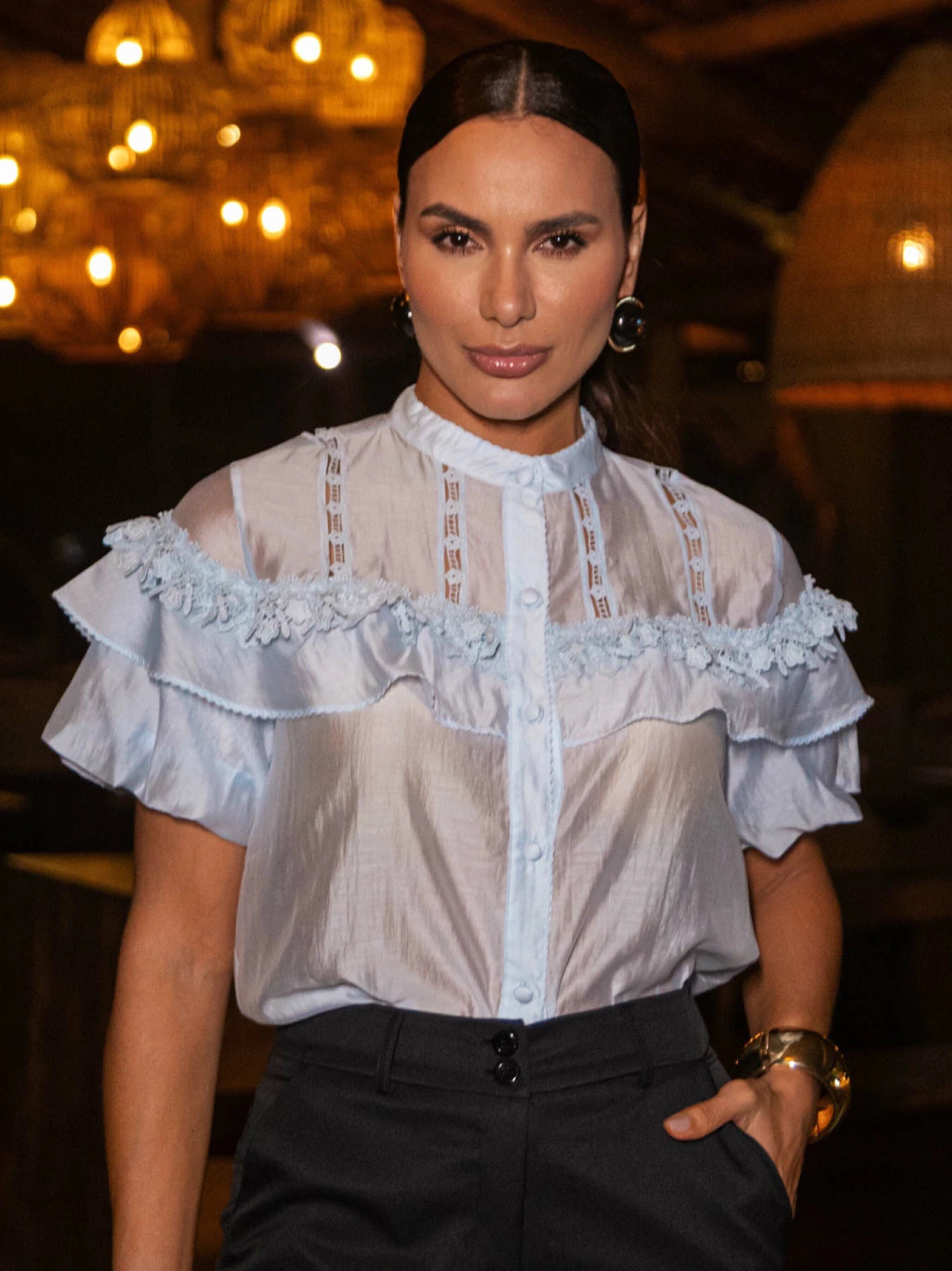 Luzia Fazzolli - Camisa de Organza de Liocel