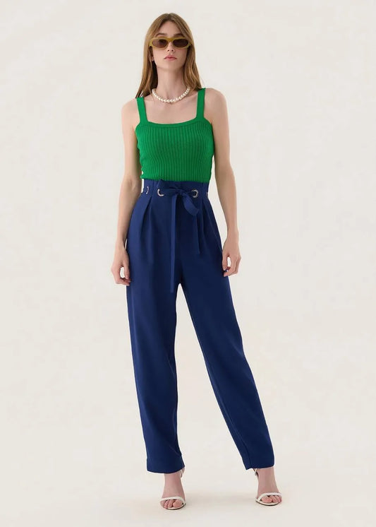 Lore - Lore - Barrel Pants with Eyelet Detail