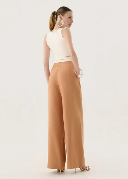 Lore - Wide Leg Pants with Eyelet Detail