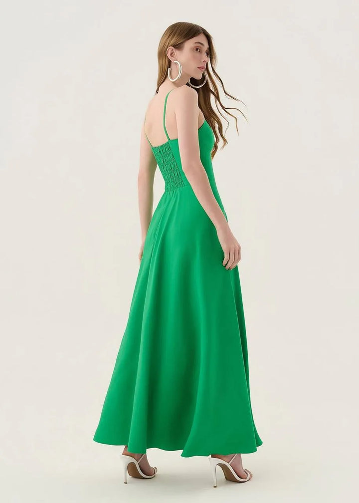 Lore - Vestido Midi de Alças de Metal