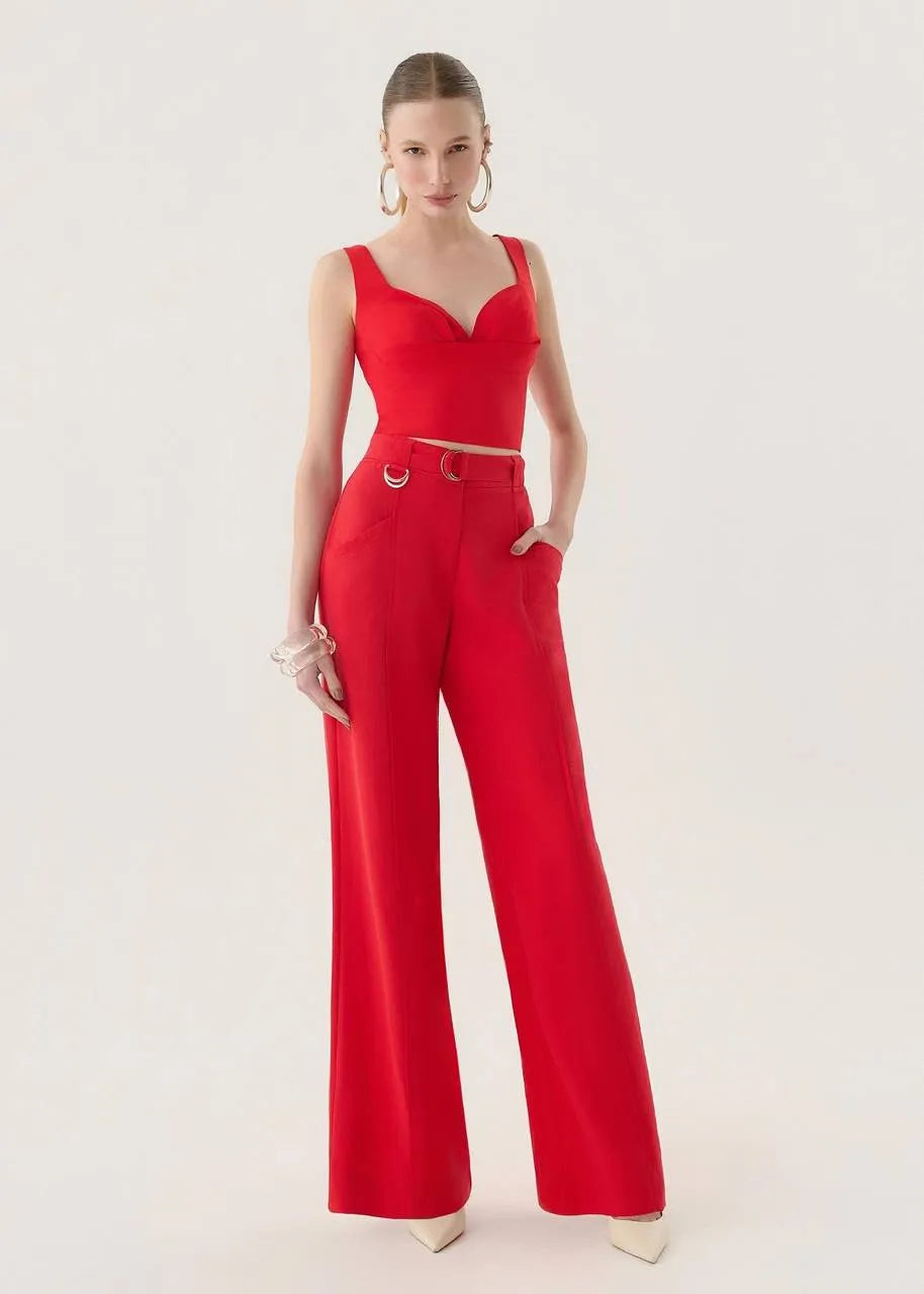 Lore - Pants w/ Double Buckle Belt