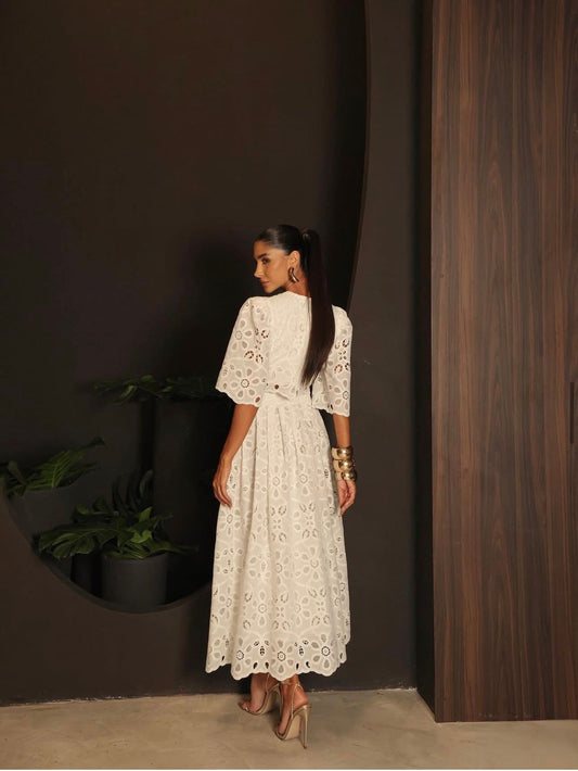 Closet Deluxe - Midi Lace Set with Top