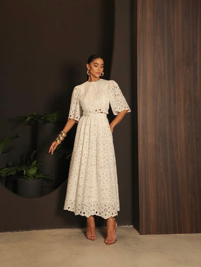 Closet Deluxe - Midi Lace Set with Top