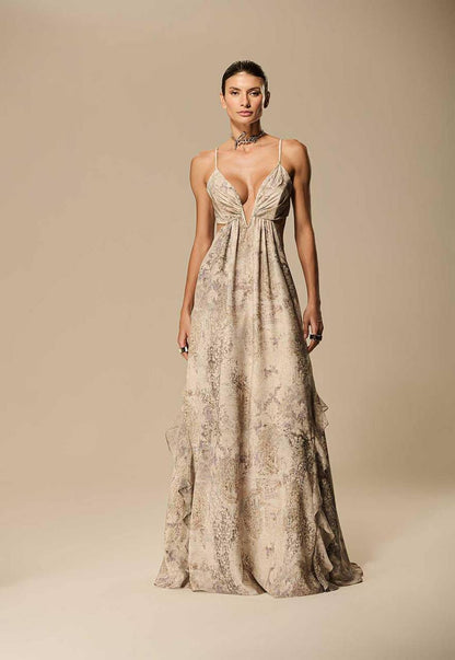 Caos - Bohemian Mixed Textures Dress