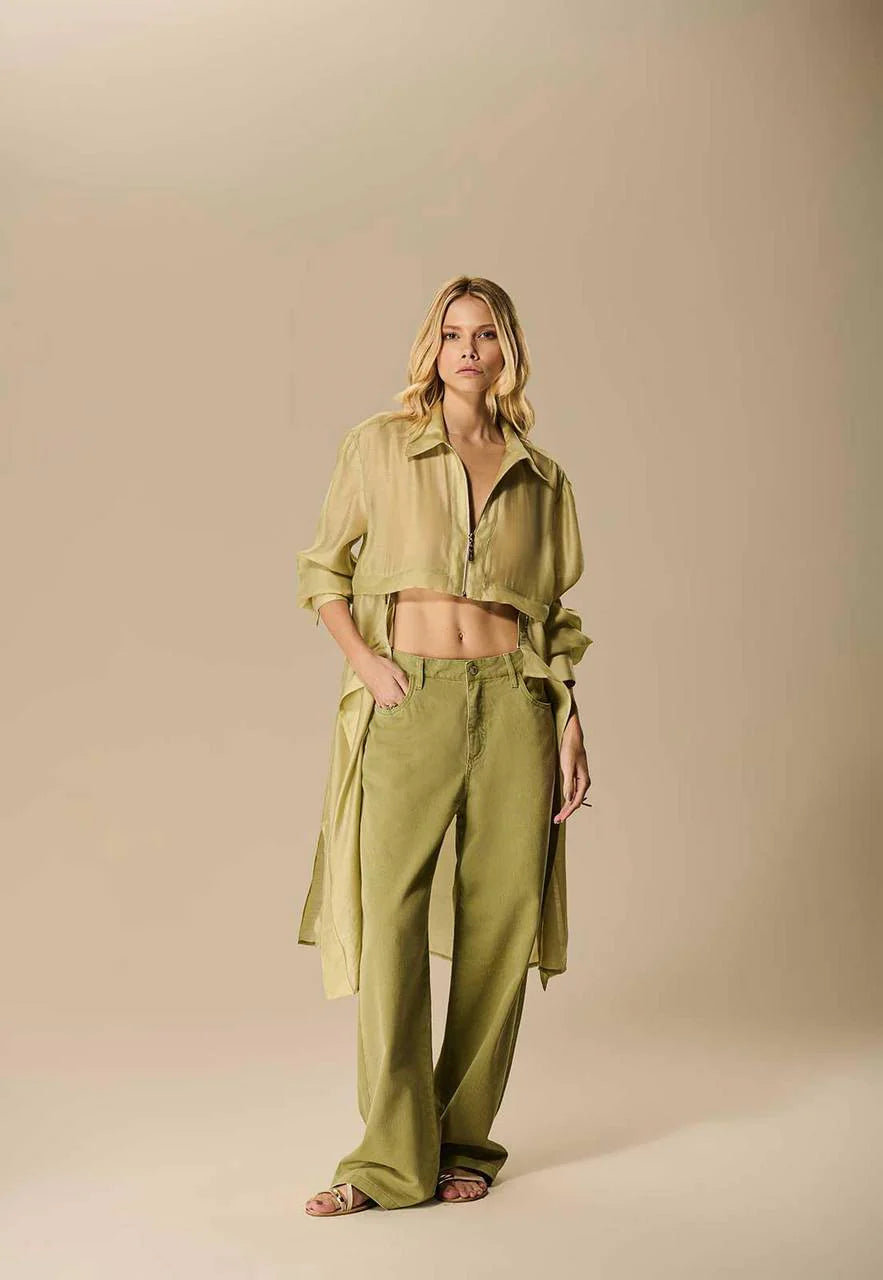 Caos - Maxi Detachable Organza Shirt