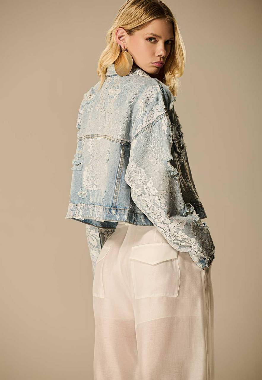 Caos - Denim Jacket with Lace