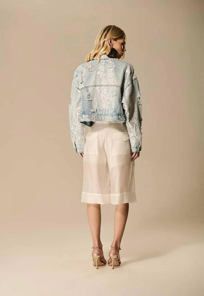 Caos - Denim Jacket with Lace