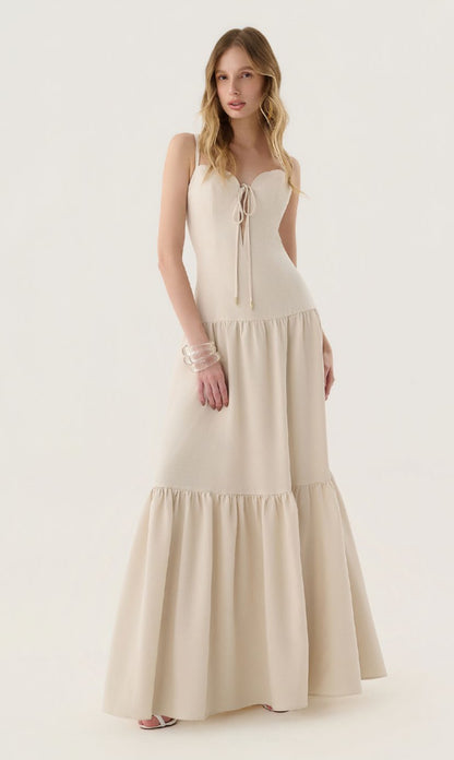 Lore - Long Cordon Natural Dress