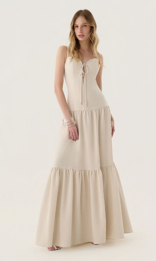 Lore - Long Cordon Natural Dress