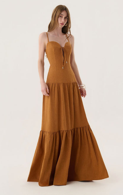 Lore - Long Cordon Natural Dress