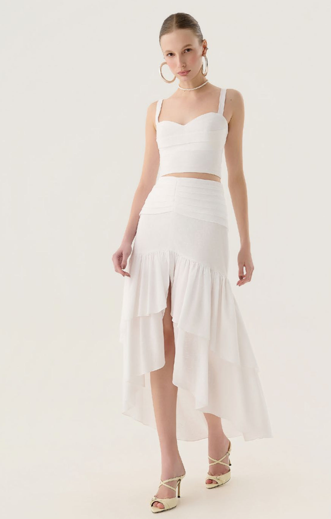 Lore - Top and Maxi Skirt Set with Ruffles