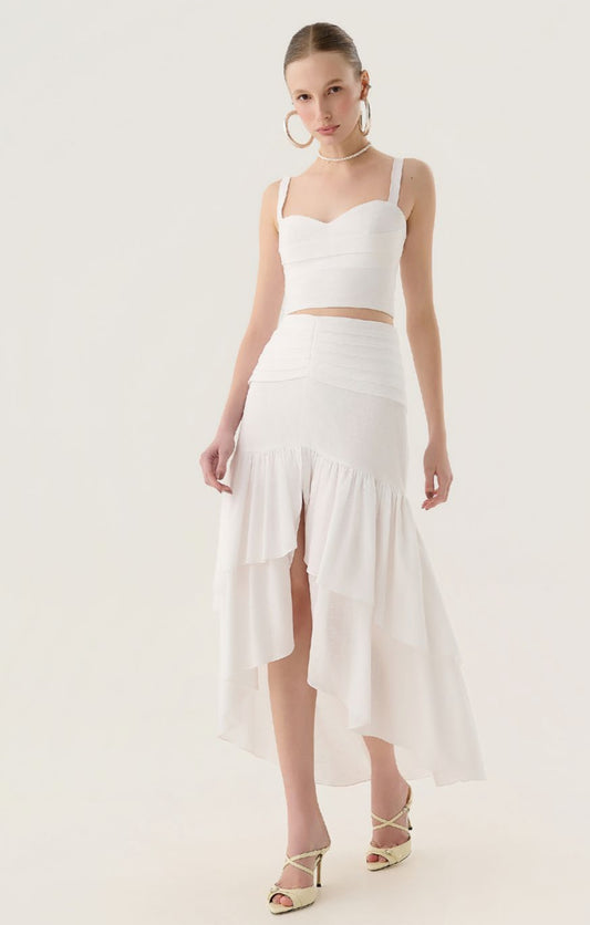 Lore - Top and Maxi Skirt Set with Ruffles