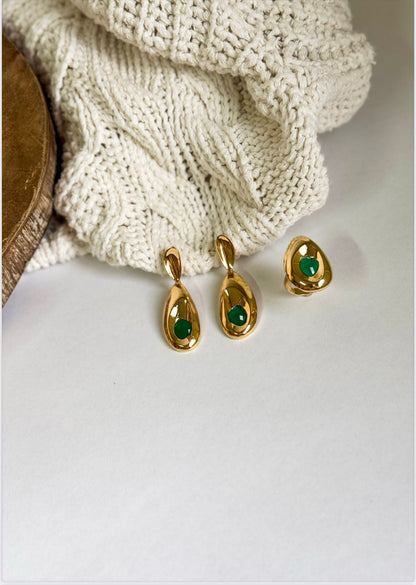 Nuria - Earring and Ring Set Detail Stones Color