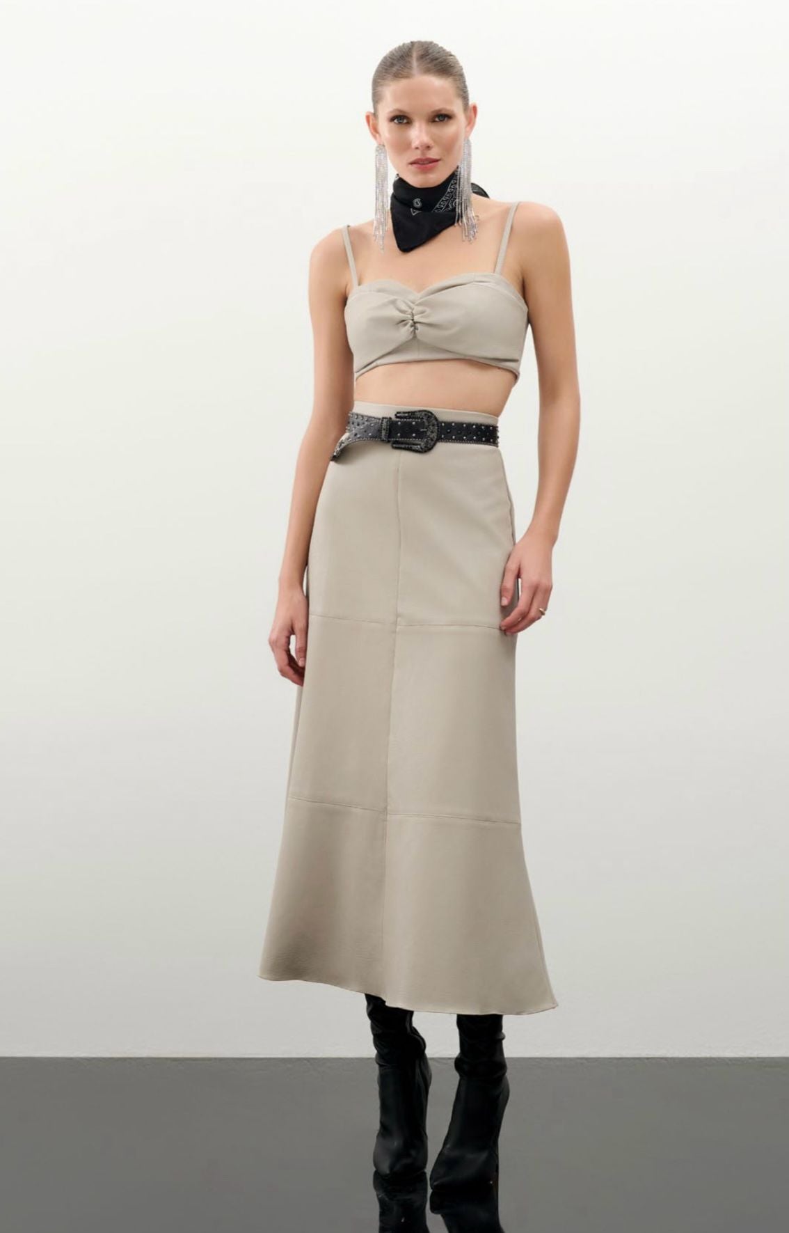 Lore - Ruched Top Midi Skirt