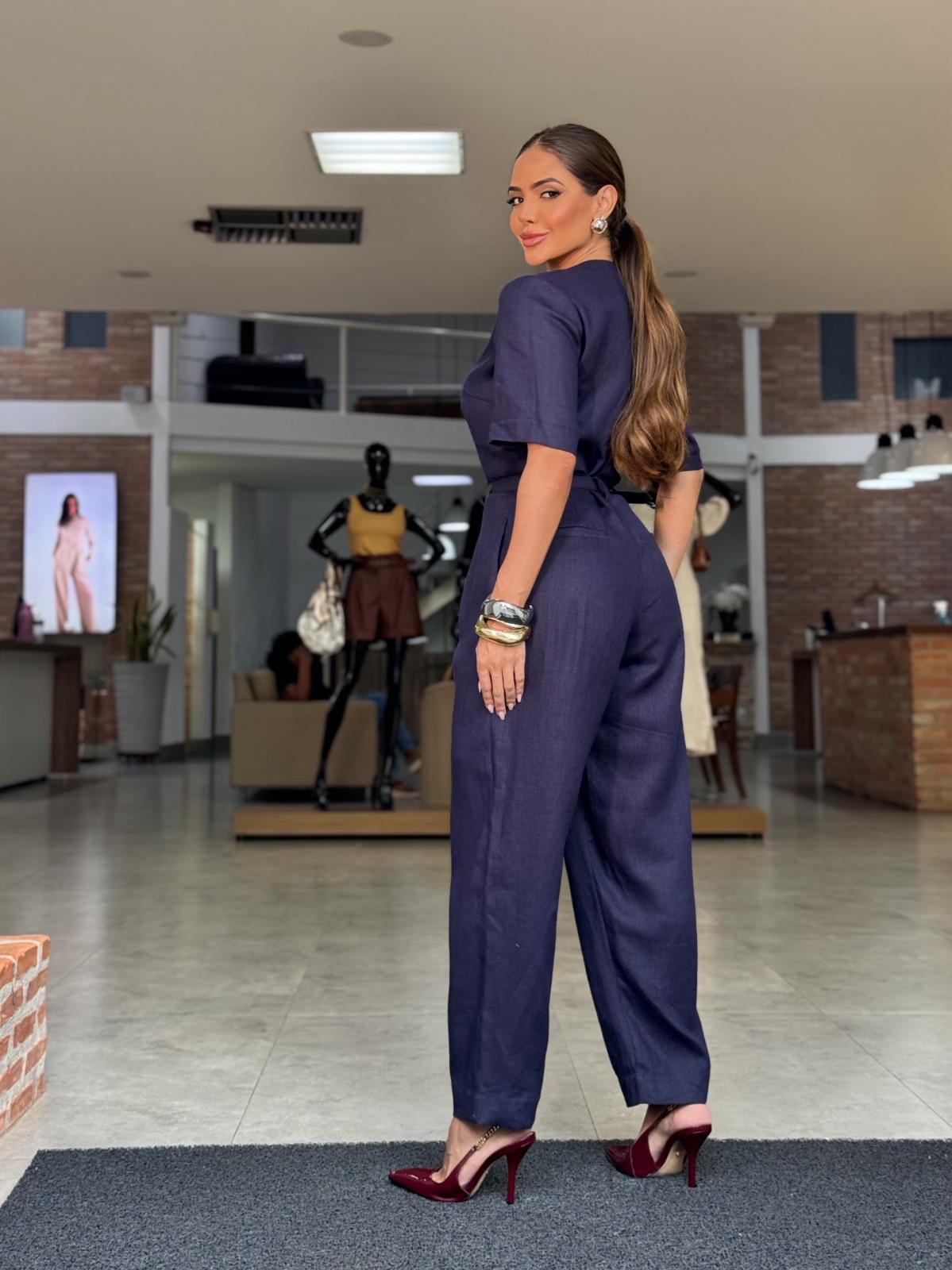 Contura Sensura- Linen Jumpsuit Zipper