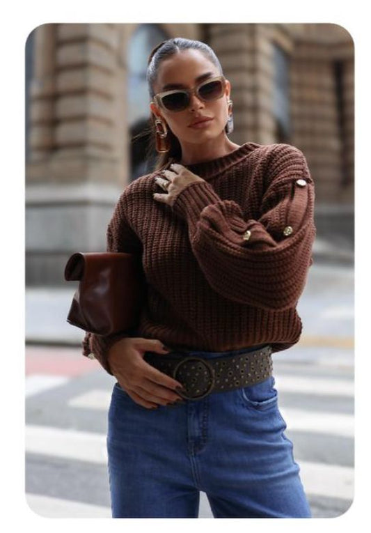 Contra Sensura - Sweater Blouse Buttons