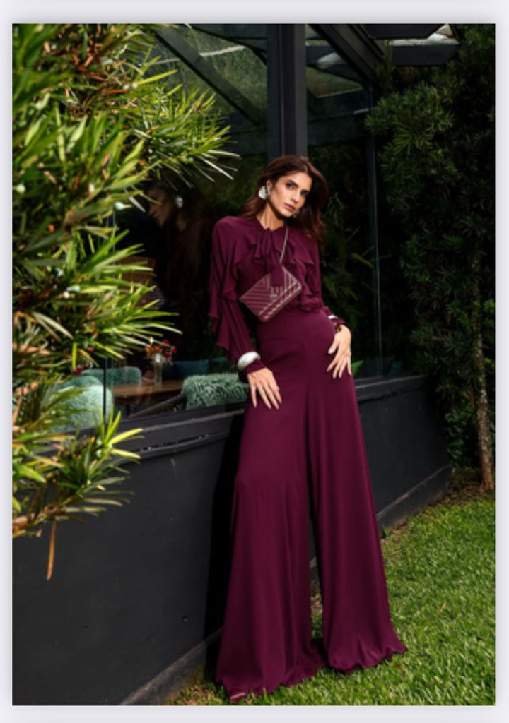 Closet Deluxe -  Ruffled Blouse/pants set