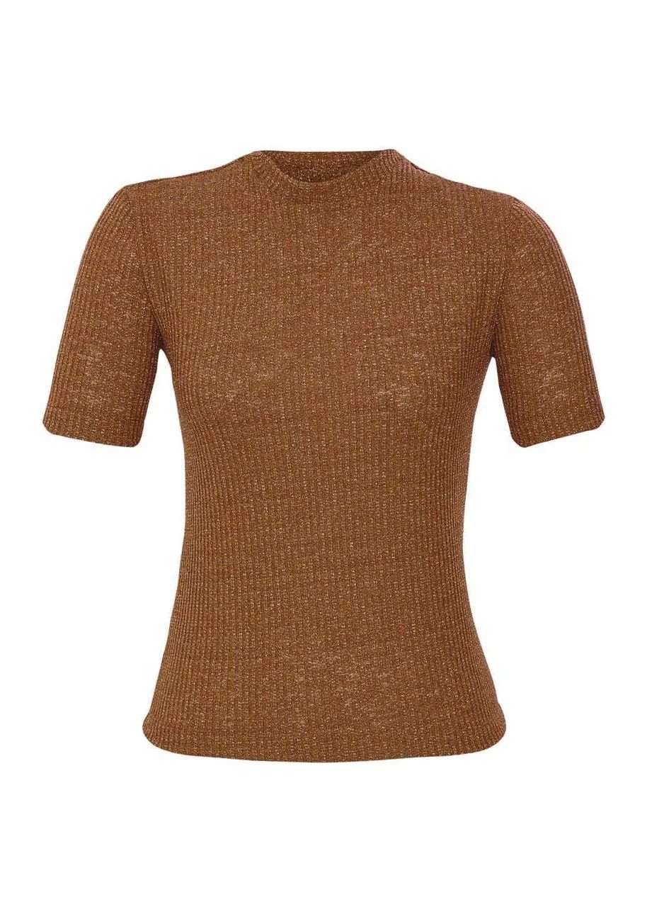Lore - Metallic Ribbed Blouse