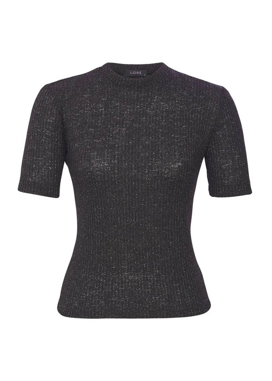 Lore - Metallic Ribbed Blouse