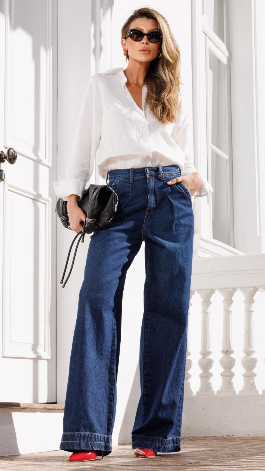 Contra Sensura -  Dark Wide Leg Jeans