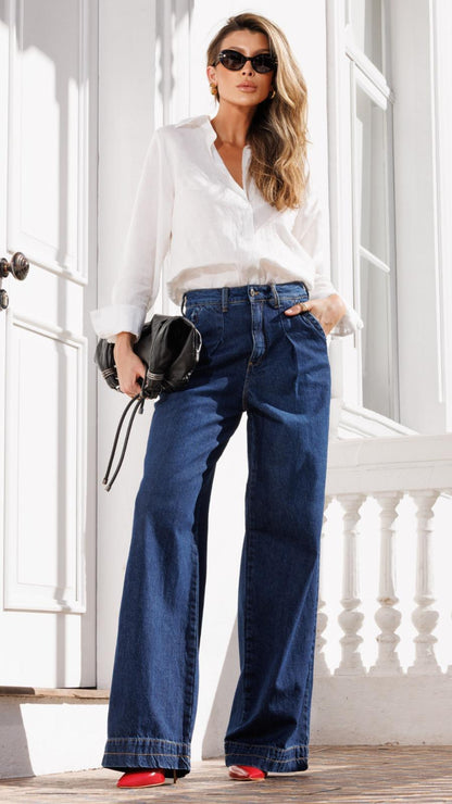 Contra Sensura -  Dark Wide Leg Jeans