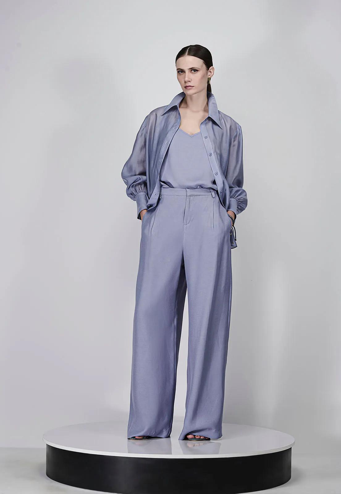 Caos - Tank Top and Organza Shirt Set