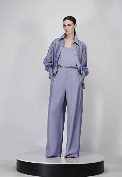Caos - Tank Top and Organza Shirt Set
