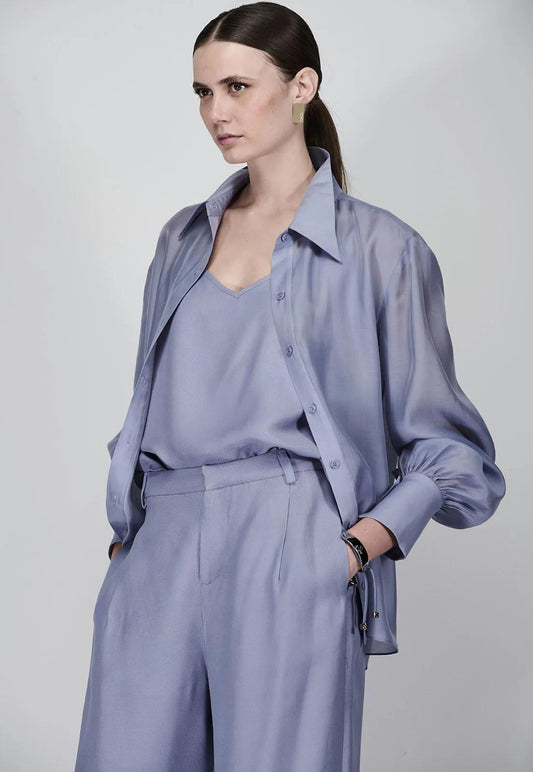 Caos - Tank Top and Organza Shirt Set