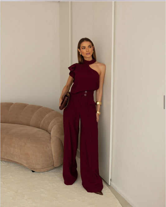 Karmani - Set Cropped One Shoulder Collar