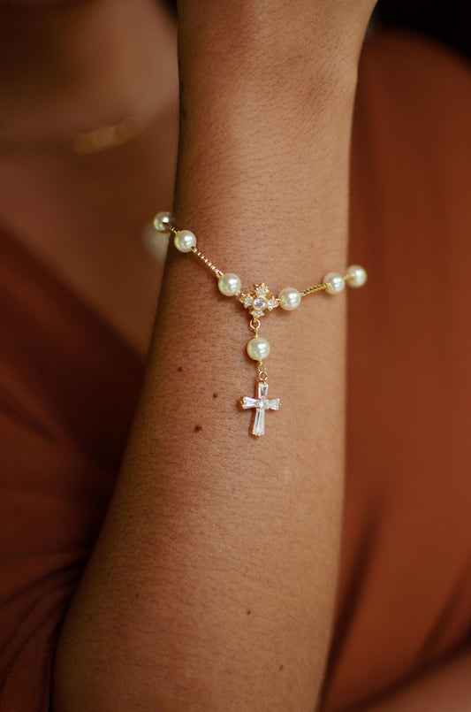 Nuria - Pearl and Gold Bracelet