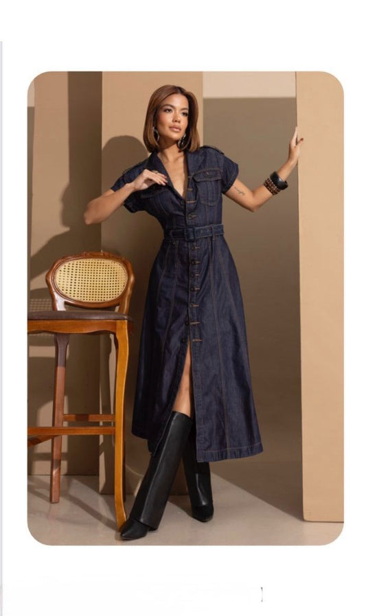 Contra Sensura - Denim Midi Dress