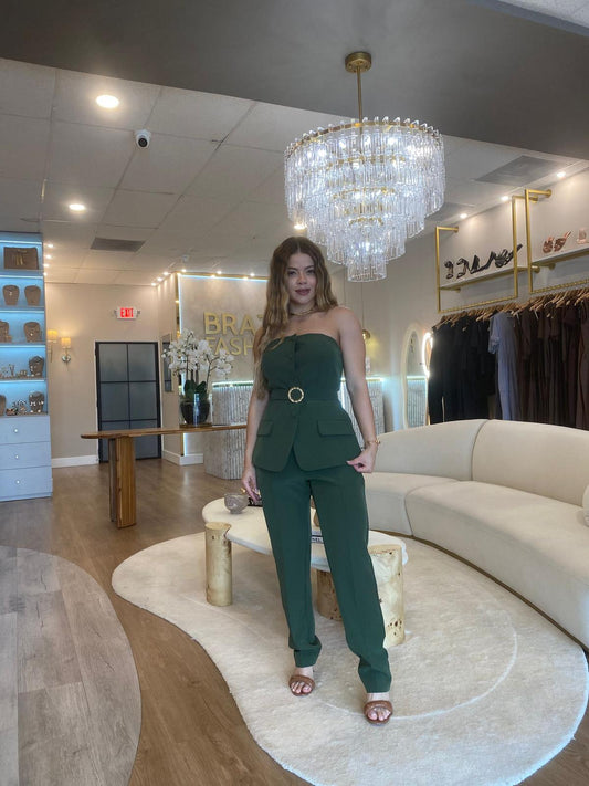 Karmani - Strapless Top/Pants with Belt