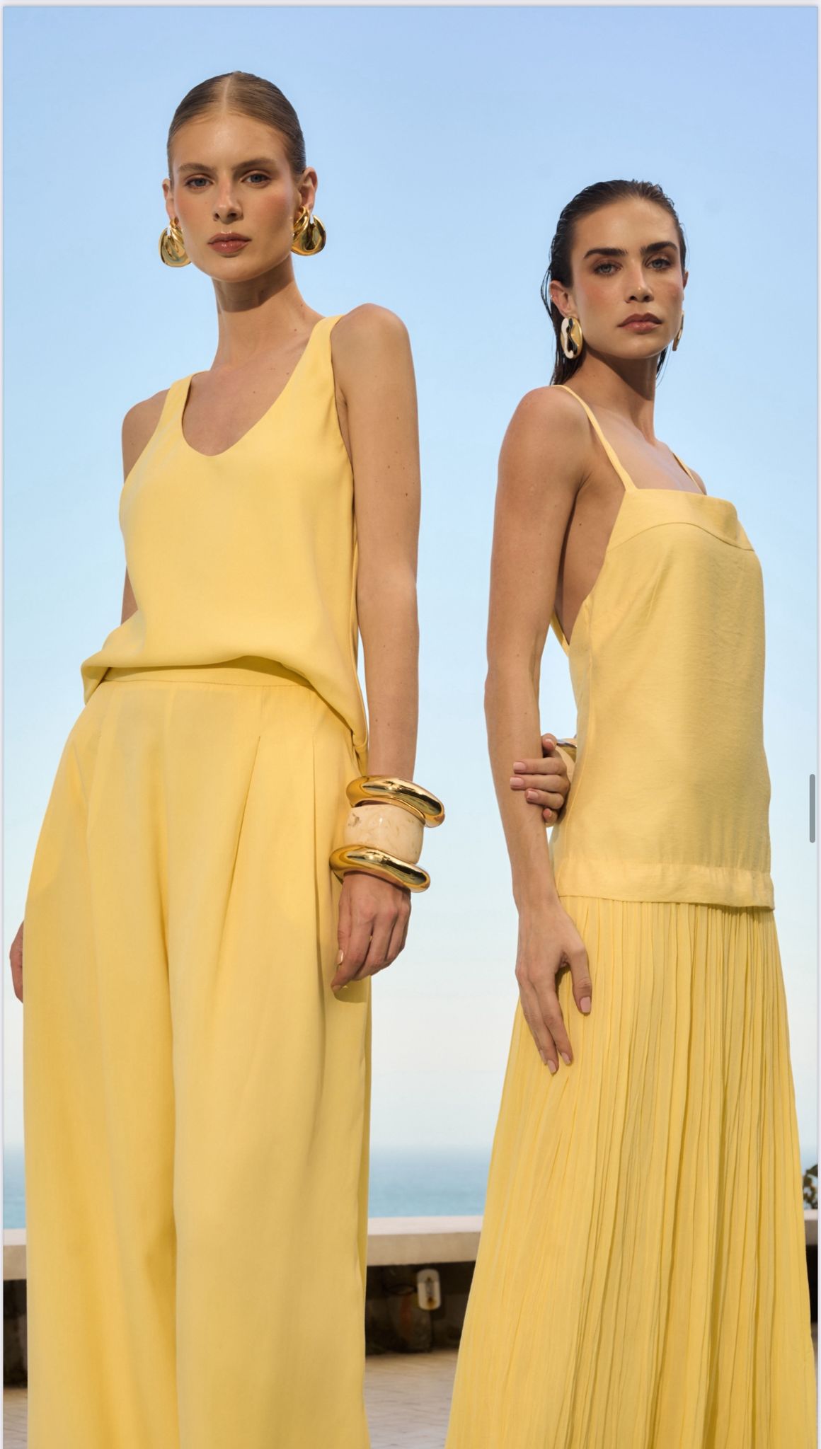 Anne Fernandes - Pleated Tank Top and Pants Set