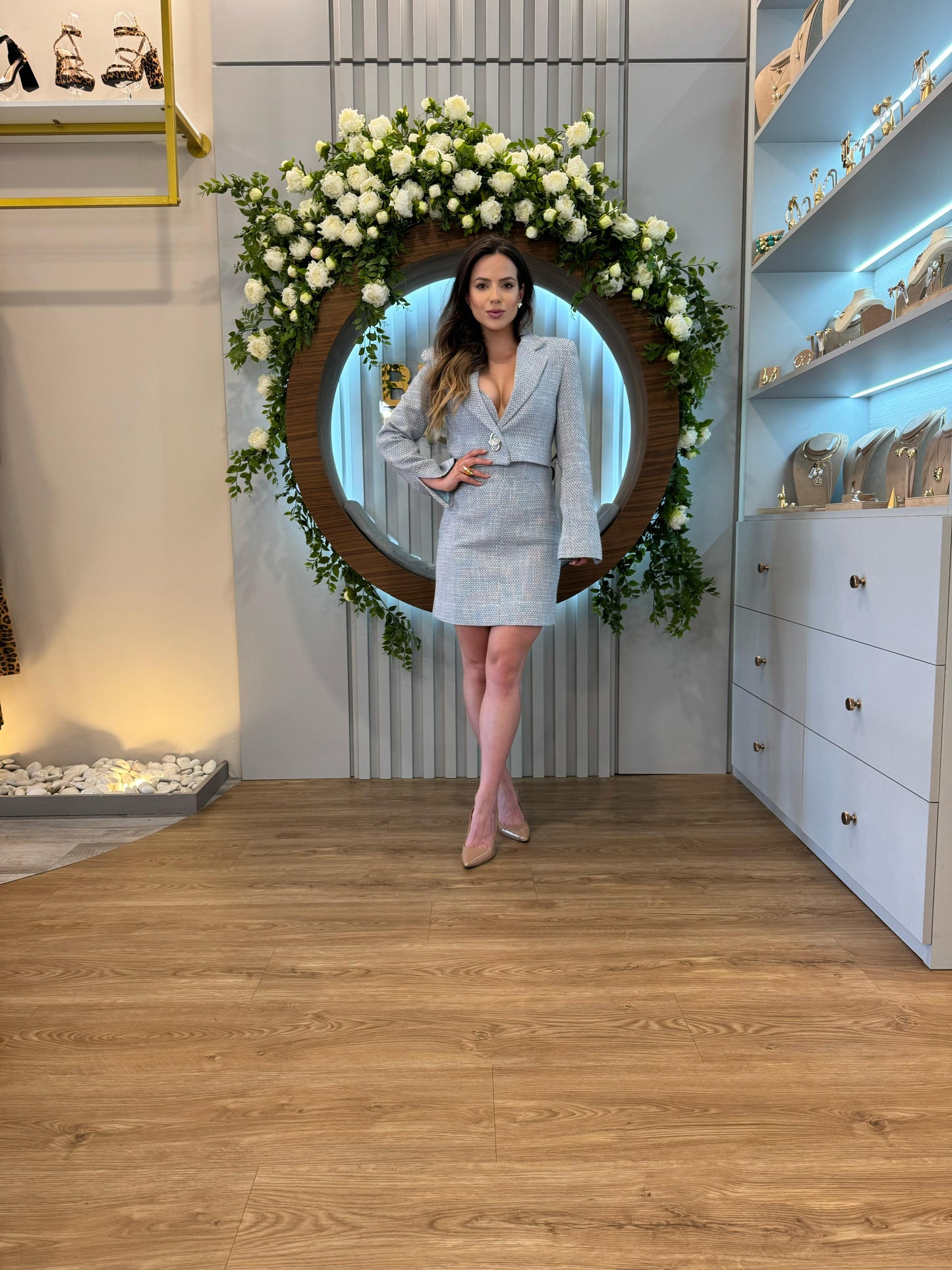 Caos - Short Dress and Cropped Blazer Set