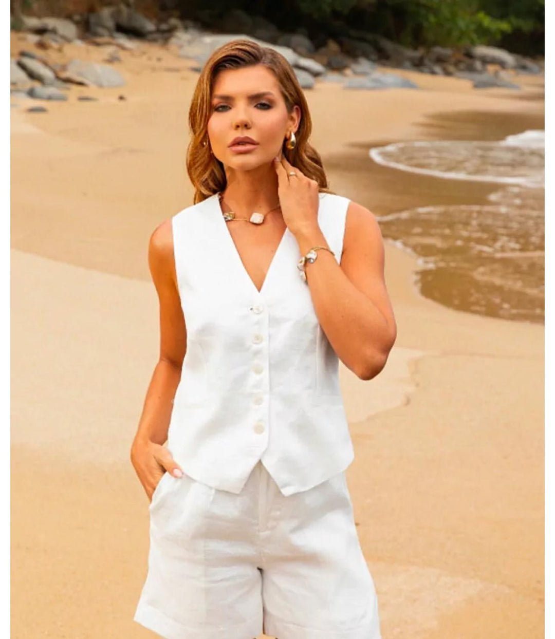 FPM Azul - Conjunto Colete Ninho Natural