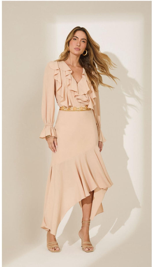 Isa Paes - Ruffled Midi Dress