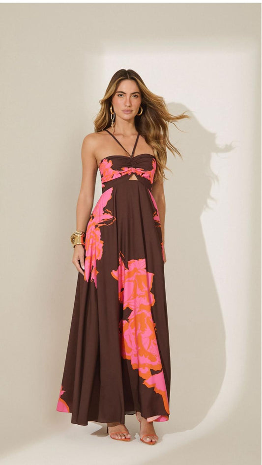 Isa Paes - Flowers Long Dress